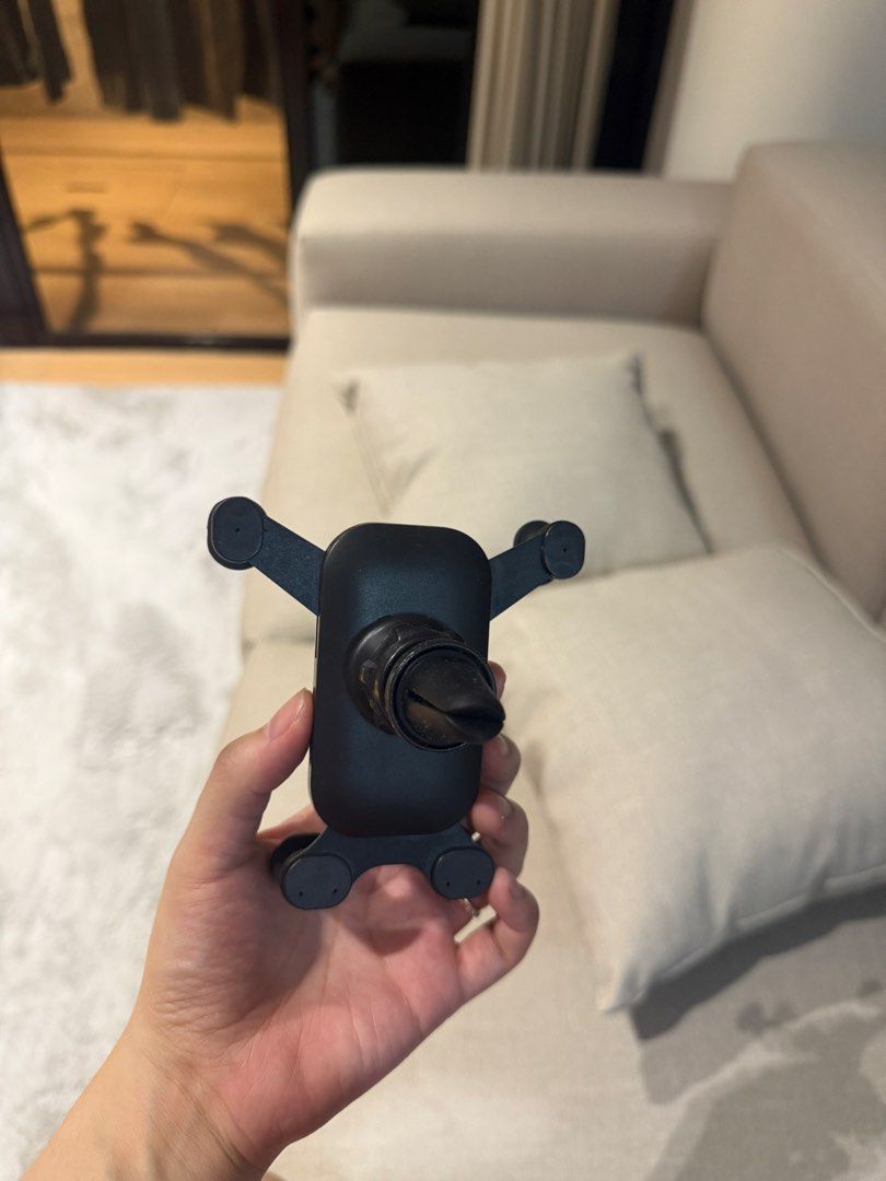 Mypro Car Phone Holder (Category: Mounts & Holders) located in Quezon City. Submitted by tinebcloset (Listing ID 1423194747, Image 3). Description: - Securely holds your phone while driving. - Attaches to your car's air vent. - Black color. - Easy to install and use. - Provides convenient phone accessibility..