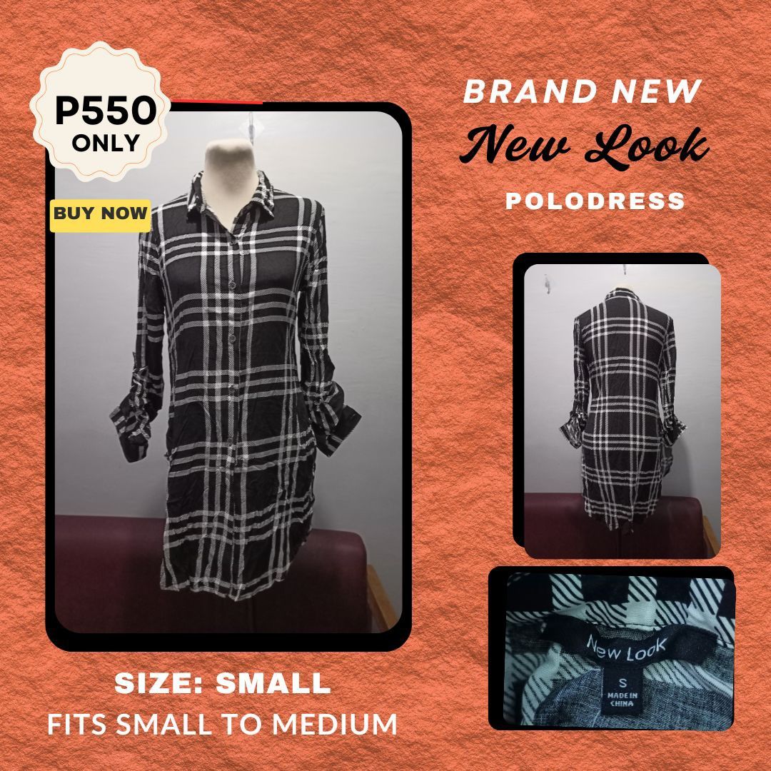 New look polo dress (Category: Dresses) located in Paete. Submitted by dreamshop1521 (Listing ID 1423120962, Image 1). Description: 🔥 NEW ARRIVAL 🔥 ‼️ SALE ‼️ Brand new New Look polo dress in a classic plaid pattern. Features a collared neckline and long sleeves. Perfect for a casual yet stylish look. Made in China.. Size: Small Fits small to medium ❌Original price: ✅Now only: 550 #dress #polo #newlook #womenswear #womensfashion #ootd #fromUSA 
