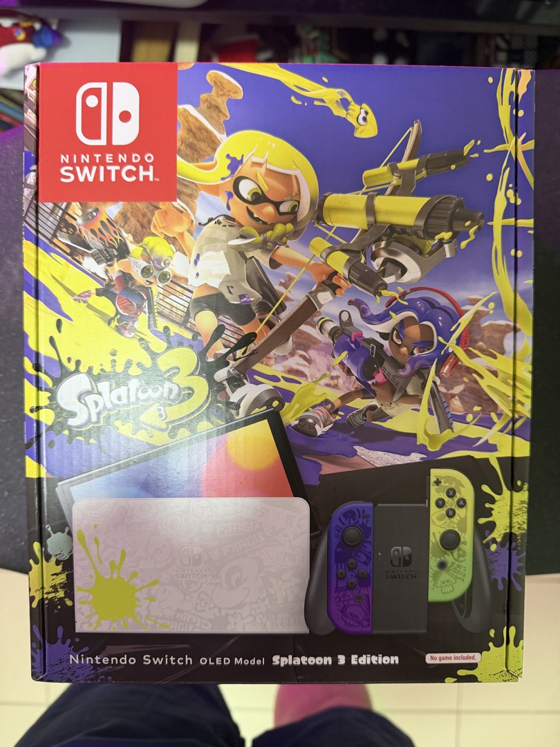 Splatoon Switch Bundle Nintendo Switch OLED Splatoon 3 Edition Bundle, Video Gaming, Video ...