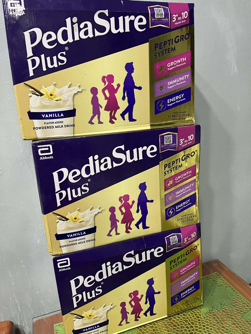 PediaSure Plus Vanilla Powdered Milk Drink (Category: Breastfeeding & Bottle Feeding) located in Muntinlupa City. Submitted by ap3gm (Listing ID 1423212336, Image 1). Description: - PediaSure Plus Vanilla Flavor - For children aged 3-10 years old - Supports healthy growth - Boosts immunity - Provides energy - 2.22 kg per box.