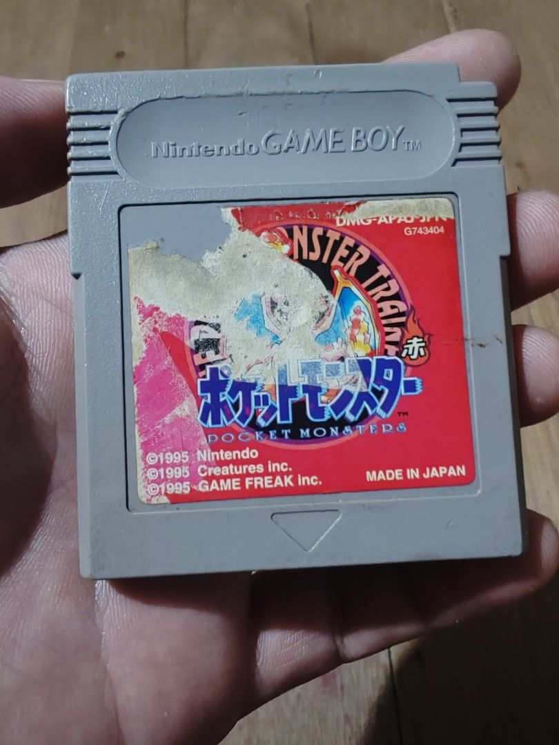 Pokemon Monster Game Boy Cartridges (Category: Nintendo) located in Binan City. Submitted by engr.r (Listing ID 1423131865, Image 3). Description: - Pokemon Game Boy cartridge set (3 games). - Includes: Yellow, Green, and Red versions. - Compatible with Nintendo Game Boy. - Made in Japan. - Red cartridge label has some wear. - Other cartridges in better condition..