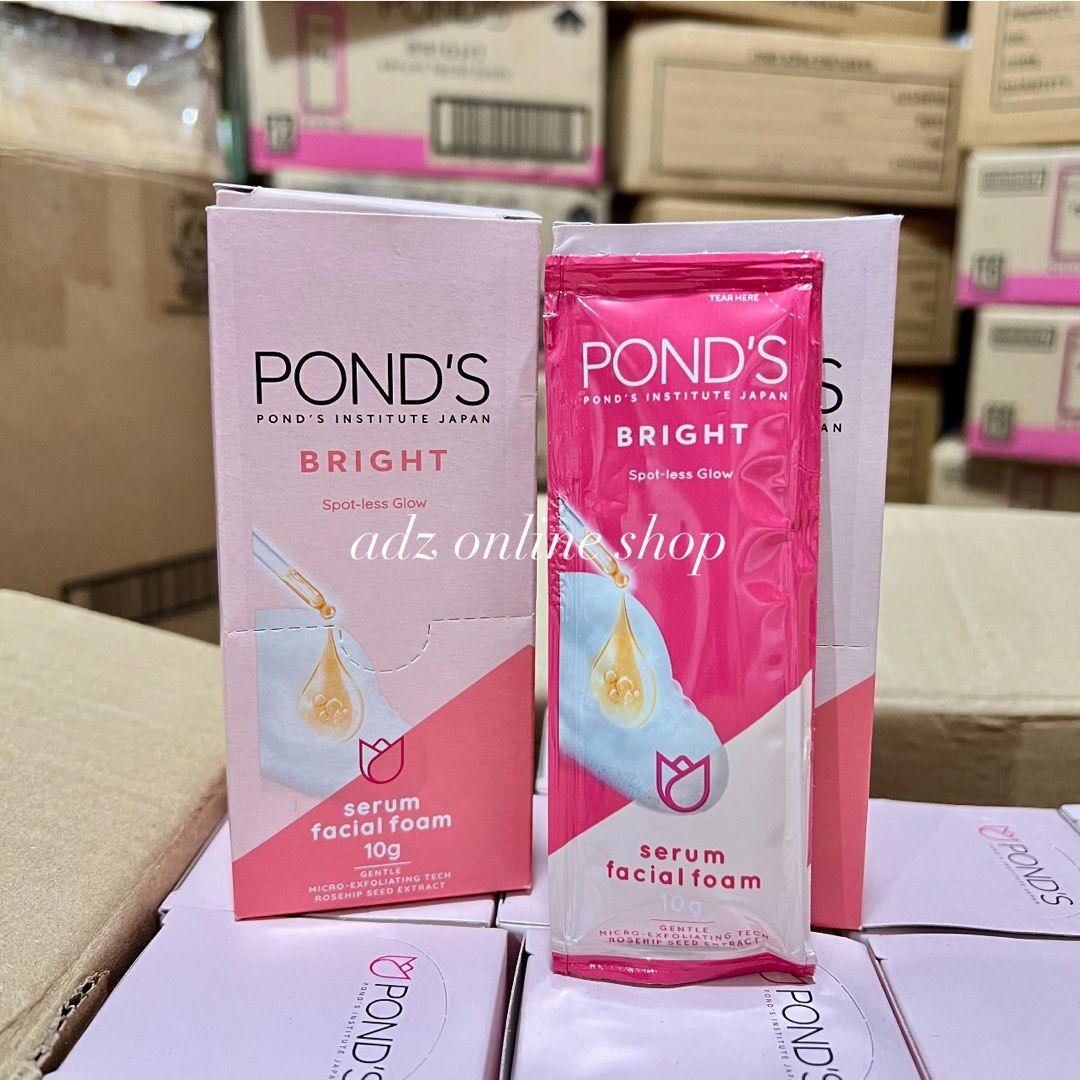 Pond’s Bright 7g | 10g | 6g (per box) (Category: Face Care) located in Los Banos. Submitted by nicolee.904 (Listing ID 1423248481, Image 2). Description: Original 100% guaranteed Expiry 07/2026 Day Cream 288pcs sachet per box — ₱300 only Facial Foam 144pcs sachet per box — ₱350 only Bright Cleanser + Cream 100pcs set per box —₱300.