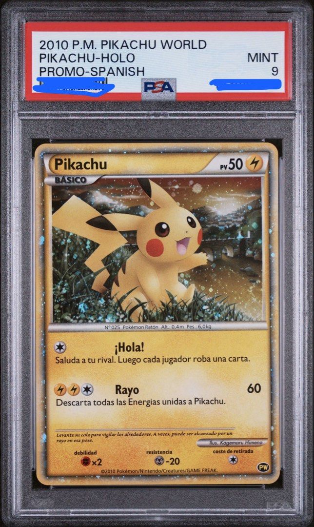 Psa 9 Pikachu World Promo-Spanish 九國比卡超西班牙ptcg pokemon