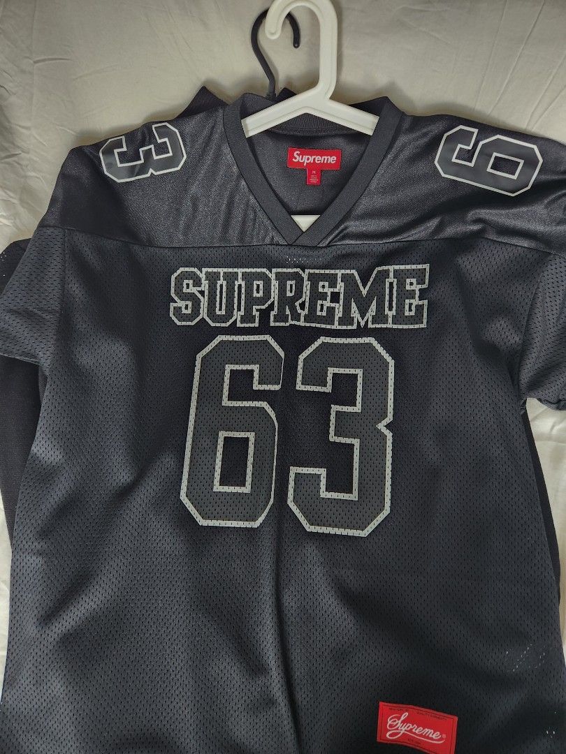 Supreme Bones Football Jersey Black, Men's Fashion, Tops & Sets