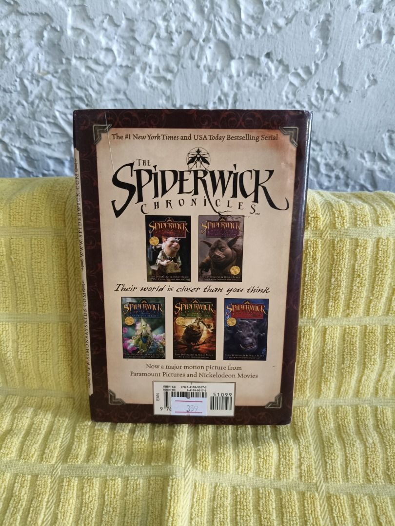 The Spiderwick Chronicles by Holly Black (pre loved / hardbound) (Category: Children's Books) located in Paranaque City. Submitted by goddess_to_goodies (Listing ID 1423190761, Image 2). Description: Spiderwick Chronicles Book 1: The Field Guide by Tony DiTerlizzi & Holly Black. Over 4 million Spiderwick books sold! Now a major motion picture from Paramount Pictures and Nickelodeon Movies. The back cover shows the other books in the series..