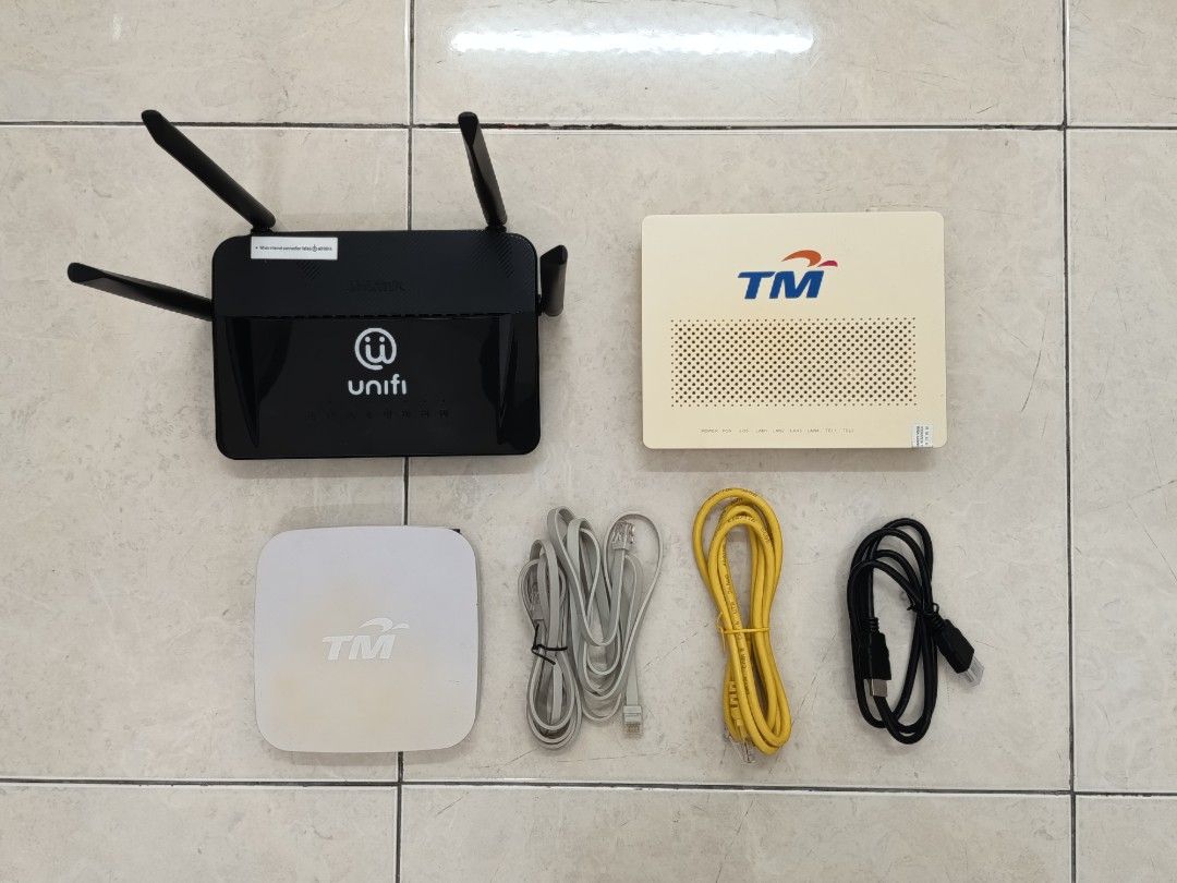 TM UniFi Full Set - Dual-Band Router, Modem & Media Box (Working ...