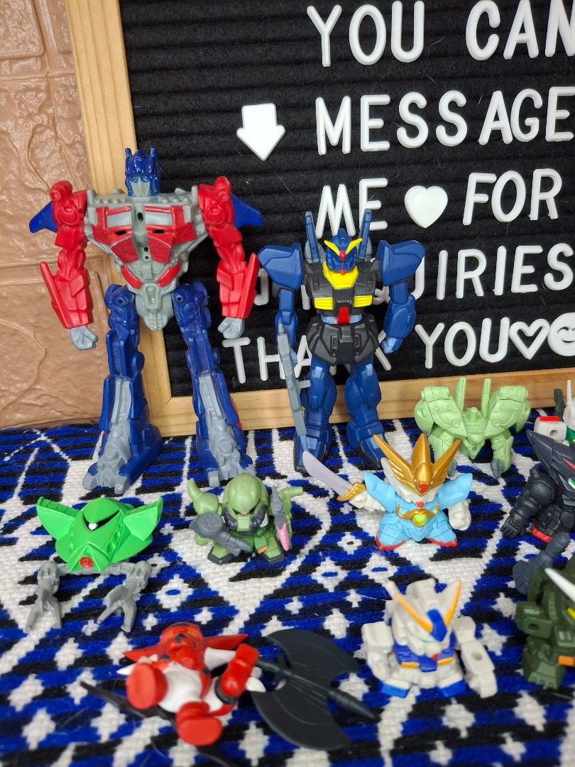 17pcs Gundam Figures Bundle Set From Japan (Category: Gundam & Model Kits) located in Bulacan. Submitted by kawaii_items_stuffed_toys (Listing ID 1423421846, Image 3). Description: Vintage From japan box 17pcs! Gundam Figures Bundle Set Flaws (WITH MISSING PARTS) Price is slightly negotiable (Mahal po kuha ko sa japan 🥺) Just message me if you ever want to see more pictures of the item, I'm more than glad to assist you. 📌Location: San Jose Del 