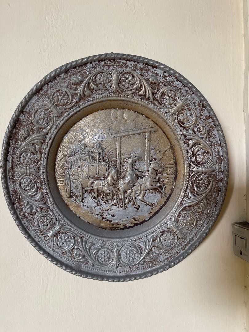 1960s Decorative Brass Plate | Vintage (Category: Wall Decor) located in Quezon City. Submitted by reallyrealreal (Listing ID 1423320208, Image 1). Description: Original Price: 5000 Bought in the 1960s Presumably from Thailand Diameter: 30 SKQCET0042.