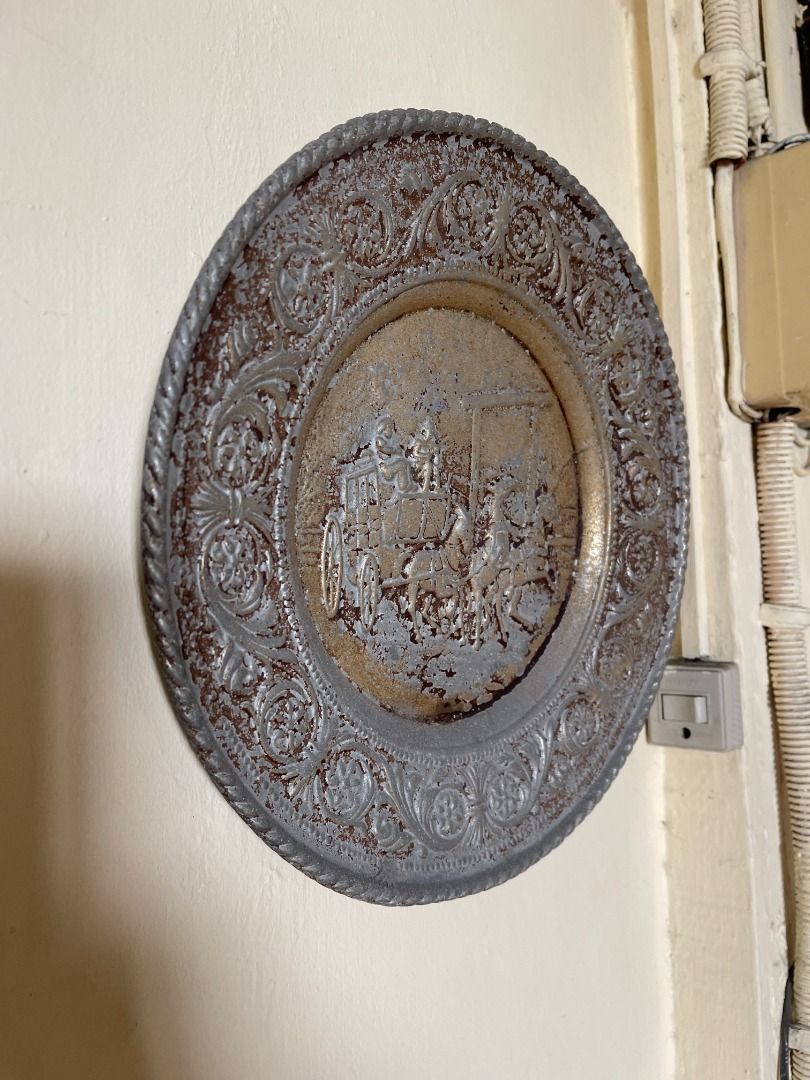 1960s Decorative Brass Plate | Vintage (Category: Wall Decor) located in Quezon City. Submitted by reallyrealreal (Listing ID 1423320208, Image 2). Description: Original Price: 5000 Bought in the 1960s Presumably from Thailand Diameter: 30 SKQCET0042.