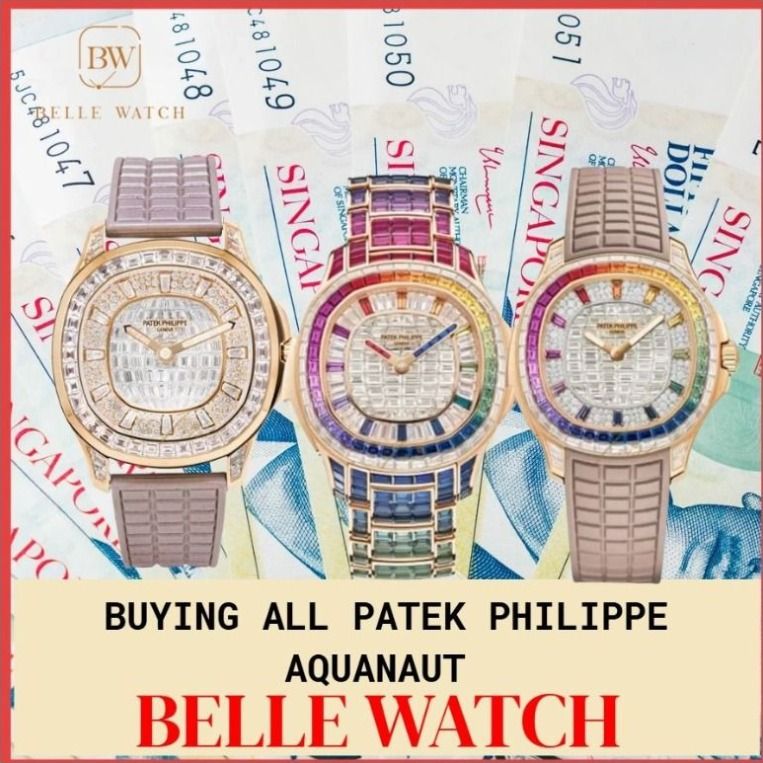 💰 WTB ALL PATEK PHILIPPE AQUANAUT 5062/450R 5260/1455R 5260/355R 7968/300R 5269/200R 5267/200A-001 5267/200A-011 5268/200R 5167A 5650G ANY DIAL | ANY CONDITION | New or used | Full set, partial set, or watch only (Category: Men's Watches) located in Singapore. Submitted by sellto.bellewatch (Listing ID 1423318212, Image 1). Description: 💰 WTB ALL PATEK PHILIPPE AQUANAUT 5062/450R 5260/1455R 5260/355R 7968/300R 5269/200R 5267/200A-001 5267/200A-