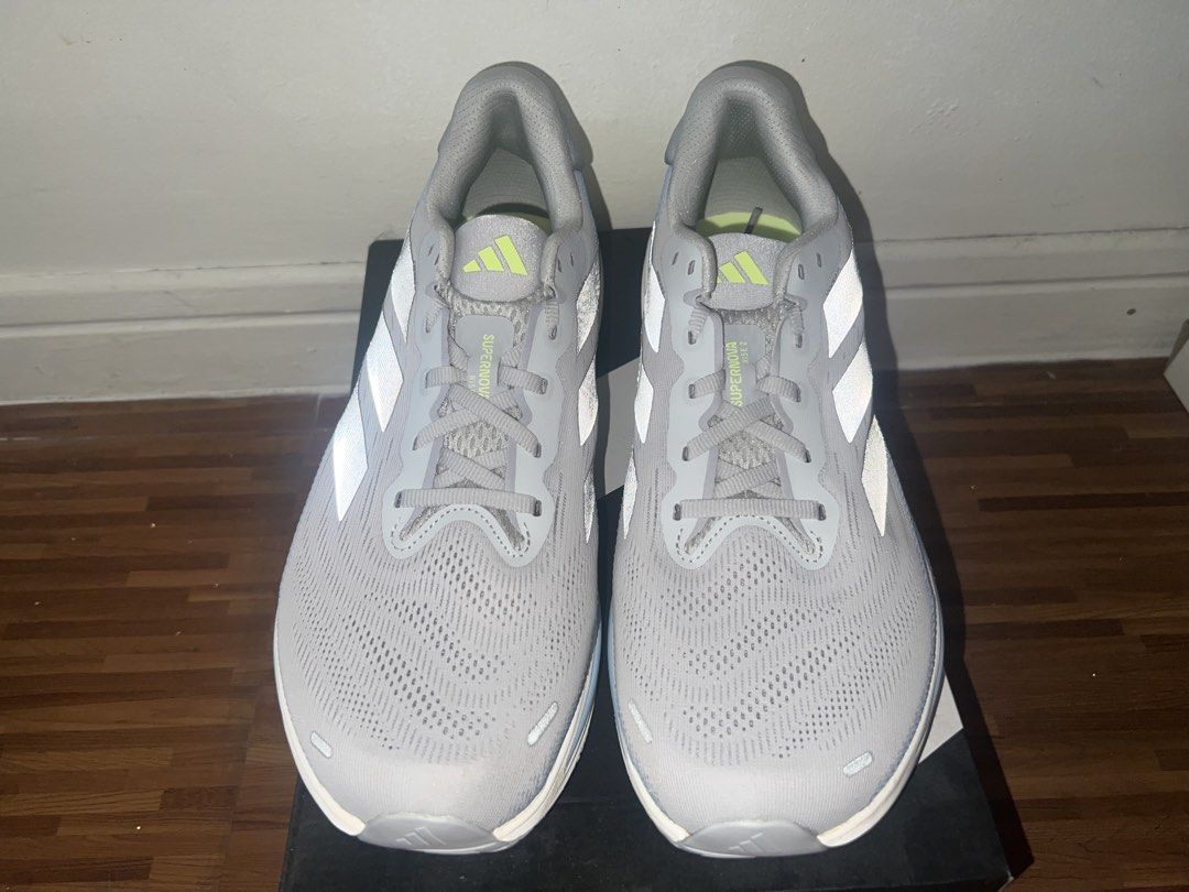 Adidas Supernova Rise 2 M Running Shoes (Category: Sneakers) located in Quezon City. Submitted by jayhere22 (Listing ID 1423355333, Image 1). Description: adidas Supernova Rise 2 Size: US 10.5 / UK 10 Condition: Brand new, never used Color: Grey Two / Matte Silver / Hi-Res Yellow Original Price: ~₱7,000 Selling Price: ₱3,200 Notes: - Steal price.