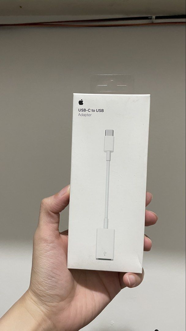 Apple USB-C to USB Adapter (A1632) (Category: Chargers & Cables) located in Quezon City. Submitted by shottheserif (Listing ID 1423356095, Image 1). Description: FOR SALE (NO RETURN/REFUND): Apple USB-C to USB Adapter (A1632) - ₱750 - complete with original packaging Condition: minor scratches if any RFS: not using Location: QC Shipping fee c/o buyer All sales are final.