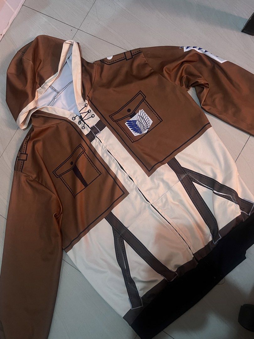 attack on titan oversized jacket (cosplay, anime, costume) (Category: Coats, Jackets and Outerwear) located in Las Pinas. Submitted by st4rbeam (Listing ID 1423333097, Image 2). Description: oversized fit! has attack on titan detailing .