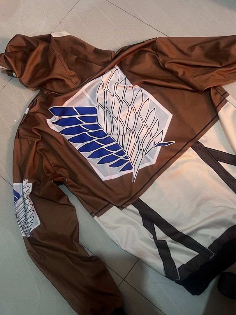 attack on titan oversized jacket (cosplay, anime, costume) (Category: Coats, Jackets and Outerwear) located in Las Pinas. Submitted by st4rbeam (Listing ID 1423333097, Image 3). Description: oversized fit! has attack on titan detailing .