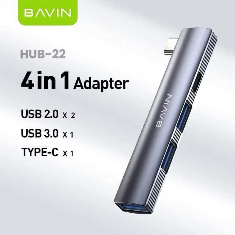 Bavin HUB-22 4-in-1 USB-C Adapter (Category: Cables & Adaptors) located in Manila. Submitted by iliasjen (Listing ID 1423409508, Image 1). Description: 🌟 Original BAVIN HUB-22，4 in 1 Universal Docking Station HUB Adapter Seamless Device Connectivity🔥🔥 🌟 2 USB 2.0+1 USB 3.0+ 1 Type C 🌹.