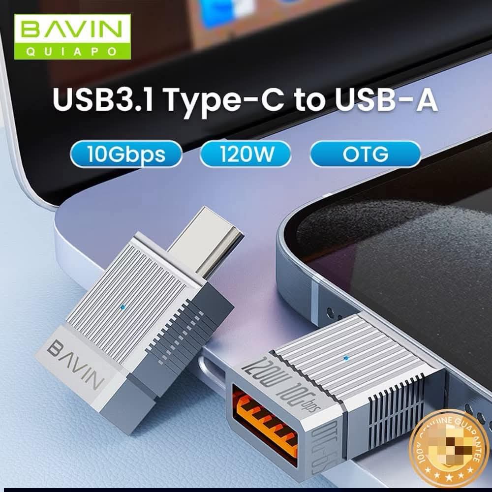 Bavin OTG-65 USB 3.1 Type-C to USB-A Adapter (Category: Cables & Adaptors) located in Manila. Submitted by iliasjen (Listing ID 1423404092, Image 1). Description: 🌟 Original BAVIN OTG-65 Adapter Plug and Play w/ 10Gbps USB 3.1 Type-C to USB A for Printer/U Drive/PCLaptop🔥🔥.