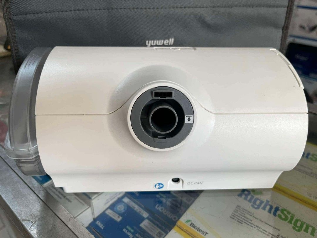 Bipap machine (Category: Rehabilitative Devices) located in Quezon City. Submitted by noblebear_da8751 (Listing ID 1423394878, Image 3). Description: - Yuwell Bipap machine - Modern and sleek design - Includes the main unit and packaging (as seen in the images).