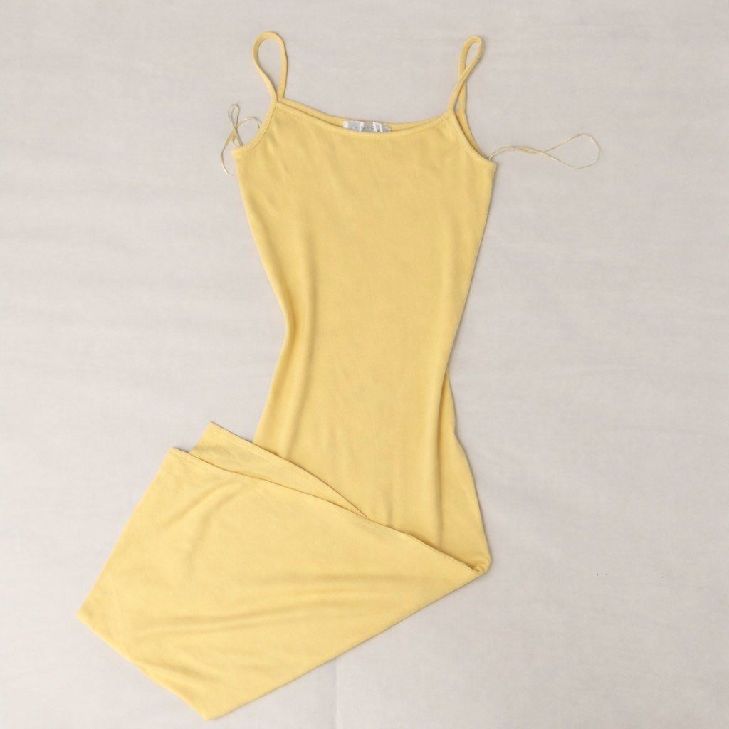 Butter Yellow Maxi Dress (Category: Dresses) located in Cavite. Submitted by veroniicaaa (Listing ID 1423356824, Image 1). Description: - xs to s - stretchy - brandnew - ribbed.