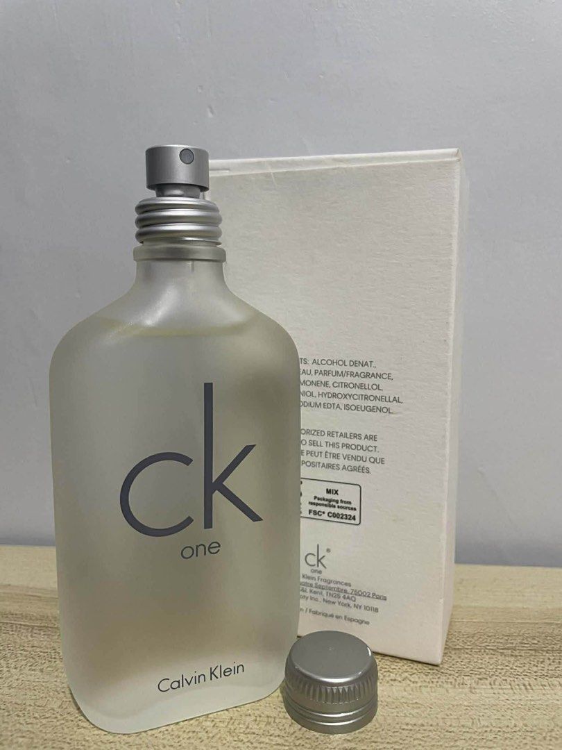 Calvin Klein CK One Eau de Toilette 100ml (Category: Fragrance & Deodorants) located in Bulacan. Submitted by icegemdy_ (Listing ID 1423208501, Image 3). Description: Forsale Ck one perfume 100 ml almost bnew tinest spray lang less than 4 sprays, bulacan location can do meet up or ship anywhere. 4k nabile to 2k nalang! - Calvin Klein CK One Eau de Toilette - 100ml bottle - Includes original box - Eau de Toilette fragrance - Frosted bottle design 