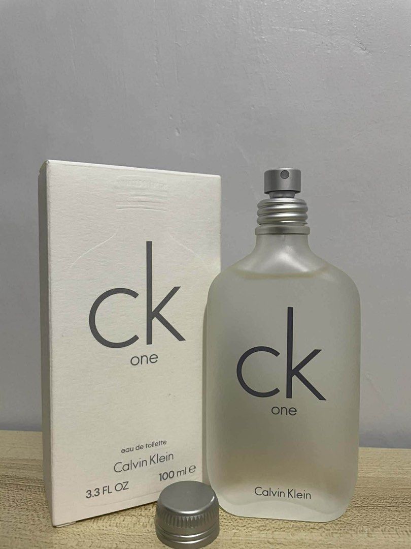 Calvin Klein CK One Eau de Toilette 100ml (Category: Fragrance & Deodorants) located in Bulacan. Submitted by icegemdy_ (Listing ID 1423208501, Image 2). Description: Forsale Ck one perfume 100 ml almost bnew tinest spray lang less than 4 sprays, bulacan location can do meet up or ship anywhere. 4k nabile to 2k nalang! - Calvin Klein CK One Eau de Toilette - 100ml bottle - Includes original box - Eau de Toilette fragrance - Frosted bottle design 