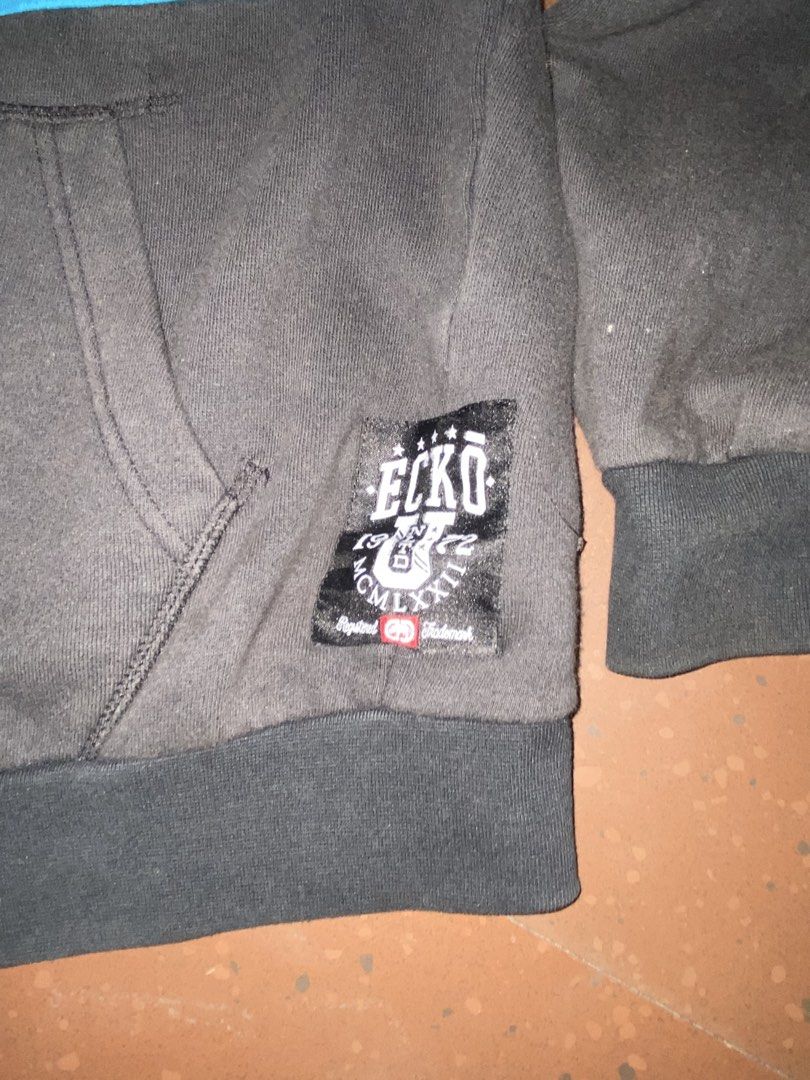 Ecko Unltd. Zip-up spell out hoodie (Category: Hoodies) located in Manila. Submitted by bastasecret (Listing ID 1423372390, Image 2). Description: 21x27 No issue Complete tag Nego message molng aq.
