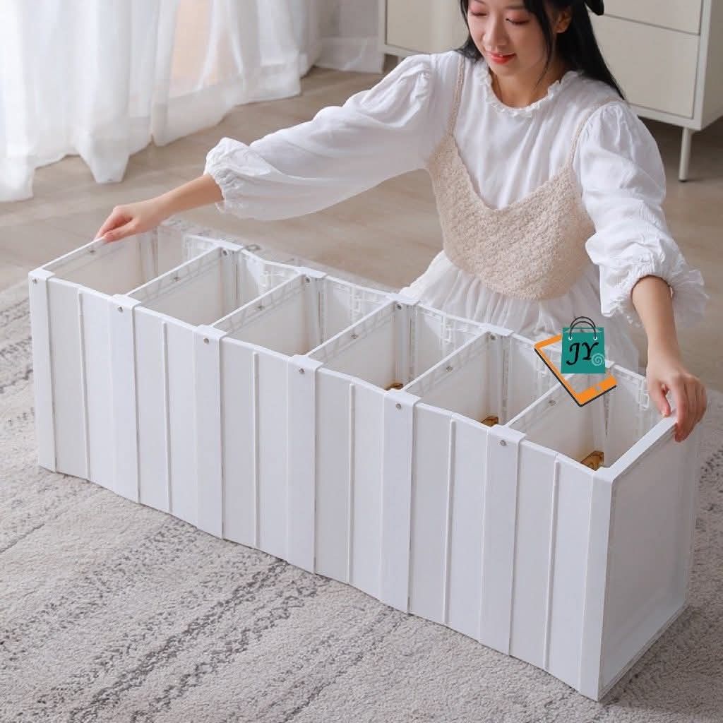 Foldable Shoe Storage Box (Category: Storage Boxes & Baskets) located in Manila. Submitted by erick80762 (Listing ID 1423409295, Image 3). Description: Foldable shoe storage box is perfect for organizing your shoes. It features a clear door for easy viewing and access. The box is stackable and can be folded for storage when not in use. It is made of durable plastic and comes in white. Each box can hold one pair of shoes. Dimensions are 25.5cm x 3