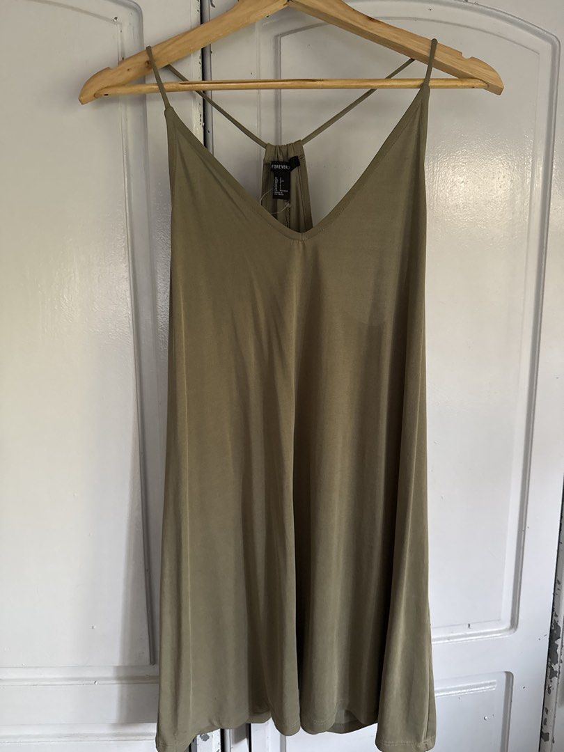 Forever 21 Olive Green Dress (Category: Dresses) located in Cavite. Submitted by cc.bagvault (Listing ID 1423318277, Image 1). Description: - Forever 21 olive green dress - Size: S - Made in Vietnam - Perfect for casual wear and layering - Versatile wardrobe piece - used twice lang (no issues) - RFS: decluttering .