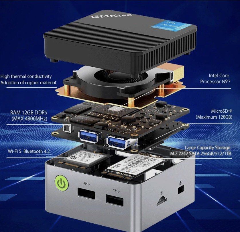 GMKtec G5 Mini PC - 12GB RAM, 512GB SSD65604763022082112