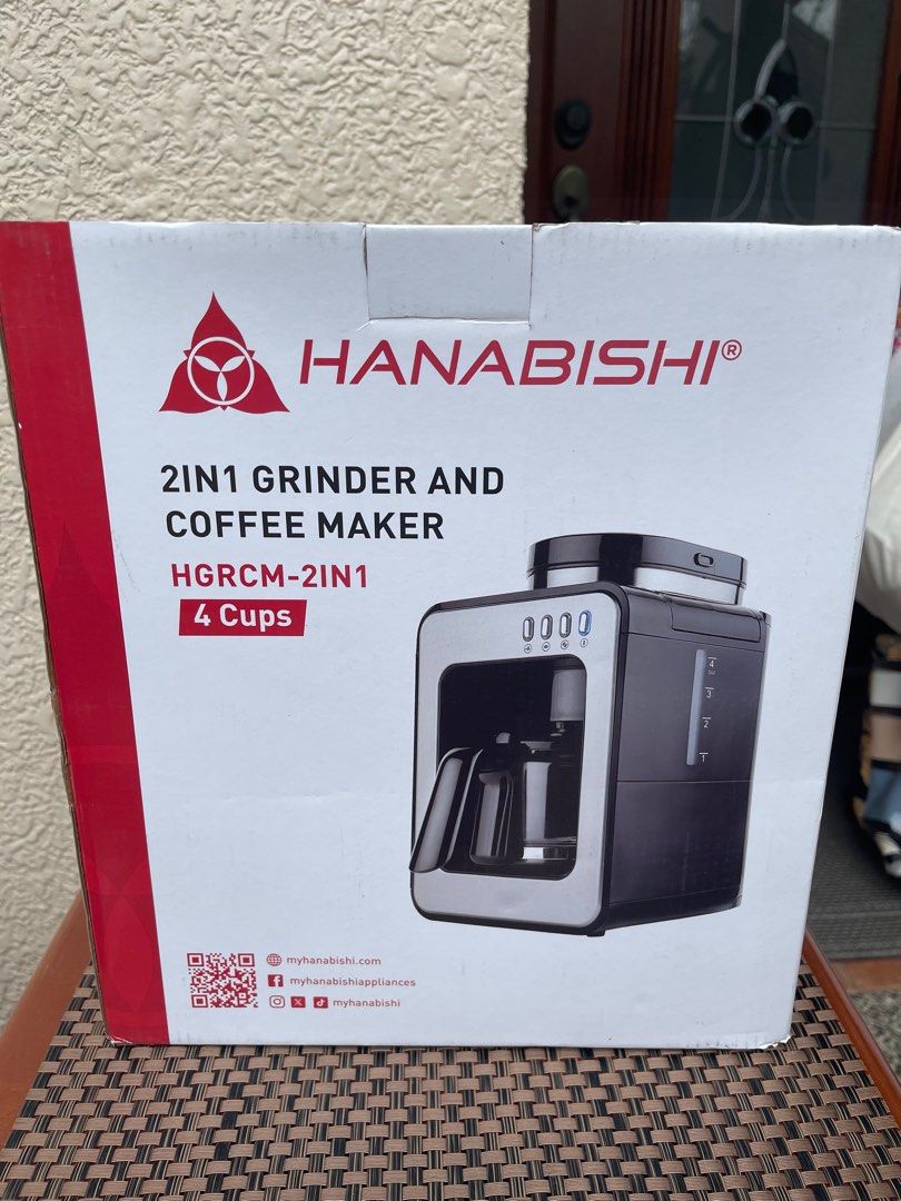 HANABISHI 2 in 1 Grinder & Coffee Maker (Category: Coffee Machines & Makers) located in Marikina City. Submitted by closetb21 (Listing ID 1423301569, Image 1). Description: .