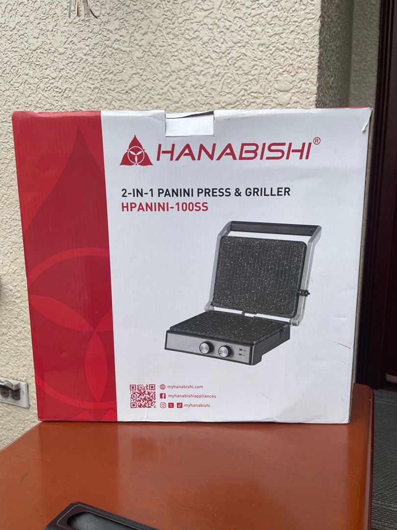 HANABISHI 2 in 1 Panini Press & Griller (Category: Other Kitchen Appliances) located in Marikina City. Submitted by closetb21 (Listing ID 1423299957, Image 1). Description: .