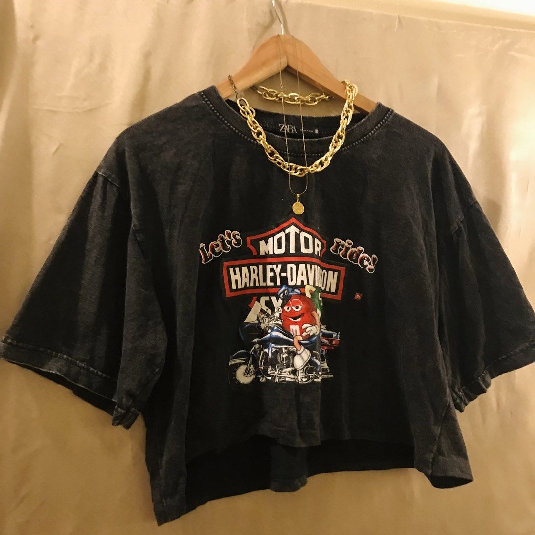 Harley Davidson Acid Wash Crop Top (Category: Shirts) located in Manila. Submitted by 414studio (Listing ID 1423388264, Image 3). Description: Free size Hanging top high quality print and fabric Shipping: Lalamove/Gogoxpress.