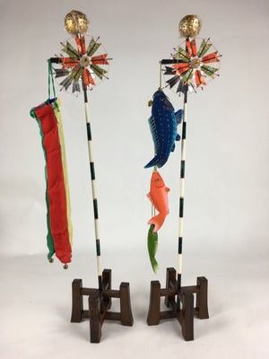 Japanese Koinobori Decoration Set (Category: Other Home Decor) located in Manila. Submitted by upcycle_things (Listing ID 1423352000, Image 3). Description: - Japanese Koinobori Decoration Set - Includes two stands - Features colorful flags and fish-shaped ornaments - Comes with additional components - Traditional design - Perfect for cultural displays or home decor.