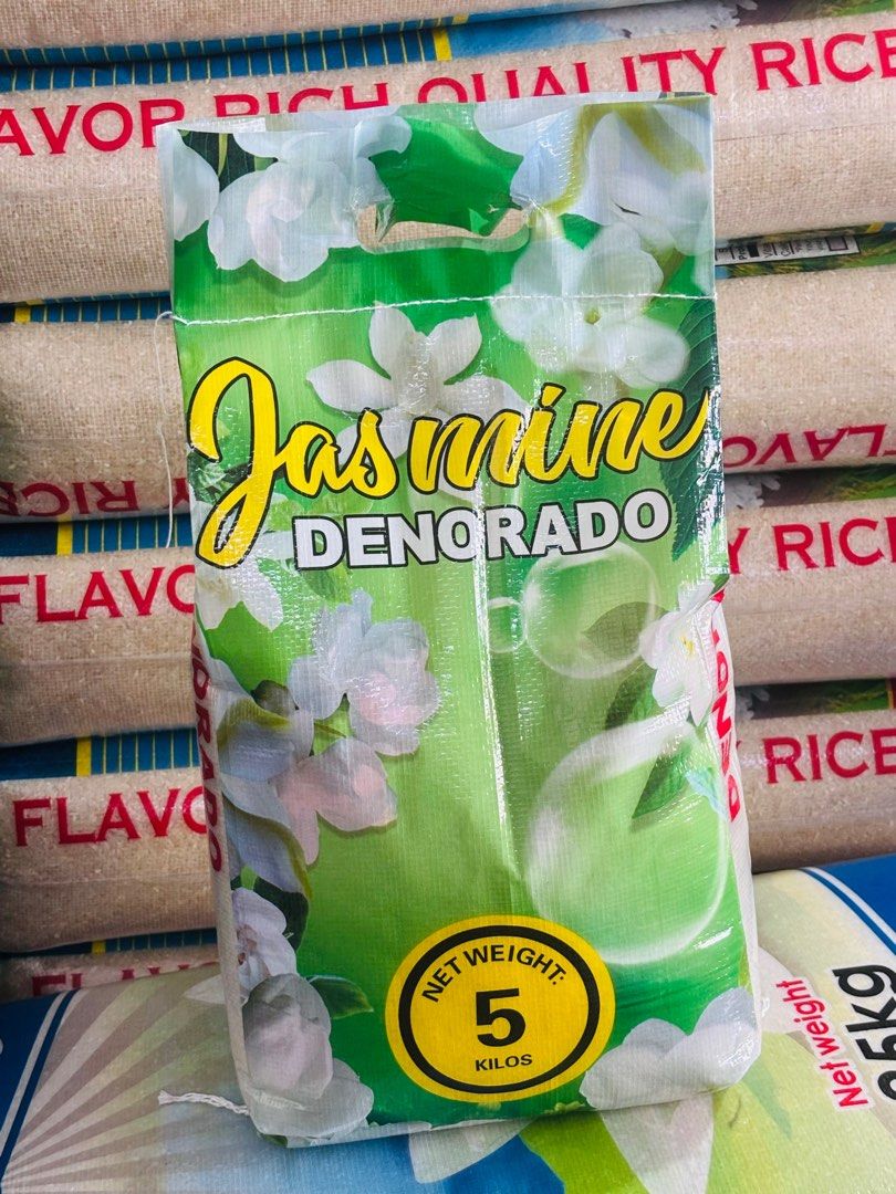 Jasmine Denorado Rice 5kg (Category: Rice & Noodles) located in Muntinlupa City. Submitted by frein (Listing ID 1423311150, Image 1). Description: - 5kg bag of Jasmine Denorado rice - MALAMBOT -WHOLE GRAIN -MASARAP ANG KANIN.