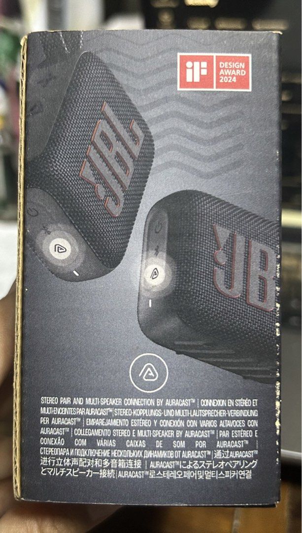 JBL Go 4 Portable Bluetooth Speaker (Category: Soundbars, Speakers & Amplifiers) located in Taguig. Submitted by michygurl08 (Listing ID 1423268193, Image 3). Description: RFS: got this as freebie. Original Price is ~2,300pesos in Sho-pee/J-B-L website..