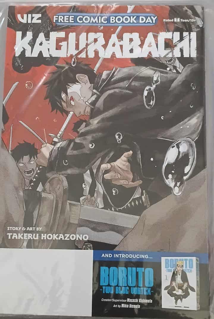 Kagurabachi Free Comic Book Day (Category: Comics & Manga) located in Quezon City. Submitted by gerald19.9. (Listing ID 1423413125, Image 1). Description: - Free Comic Book Day edition of Kagurabachi by Takeru Hokazono. - Includes a preview of Boruto - Two Blue Vortex. - Ideal for fans of Kagurabachi and Boruto. - Perfect for starting your manga collection. cheap comic book affordable comic book comic book Day Comic Book not DC Comics not Marvel 