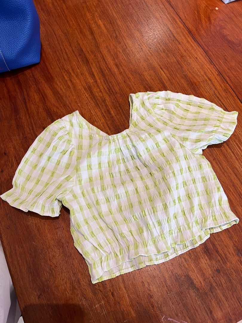 Kids Lime gingham top (Category: Babies & Kids Fashion) located in Las Pinas. Submitted by krissystuff (Listing ID 1423326069, Image 2). Description: From Spain Size 6.