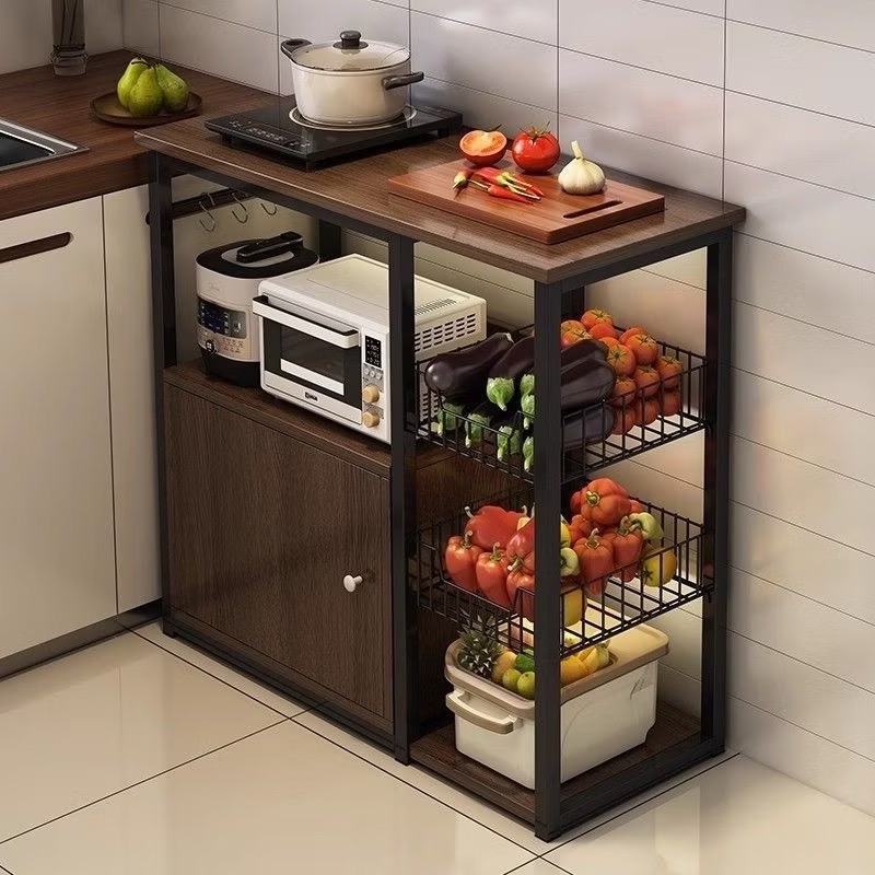 Kitchen Storage Rack Cabinet | Microwave Oven Storage Cabinet | Metal ...