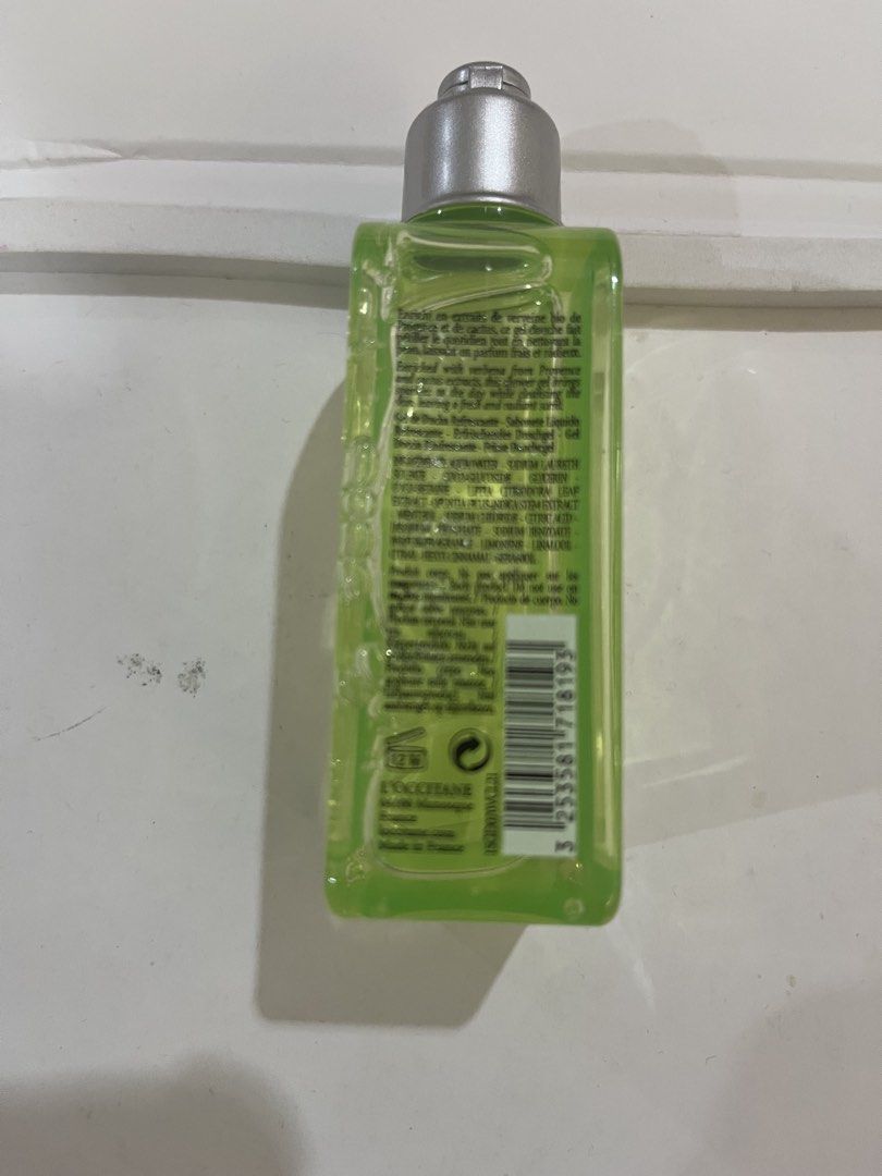 L'Occitane Verbena Cactus Shower Gel 70ml (Category: Bath) located in Manila. Submitted by marylouche42170 (Listing ID 1423308752, Image 2). Description: - L'Occitane Verbena Cactus Shower Gel - 70ml bottle - Refreshing scent - Made in France - Features a cactus design - Contains green liquid.
