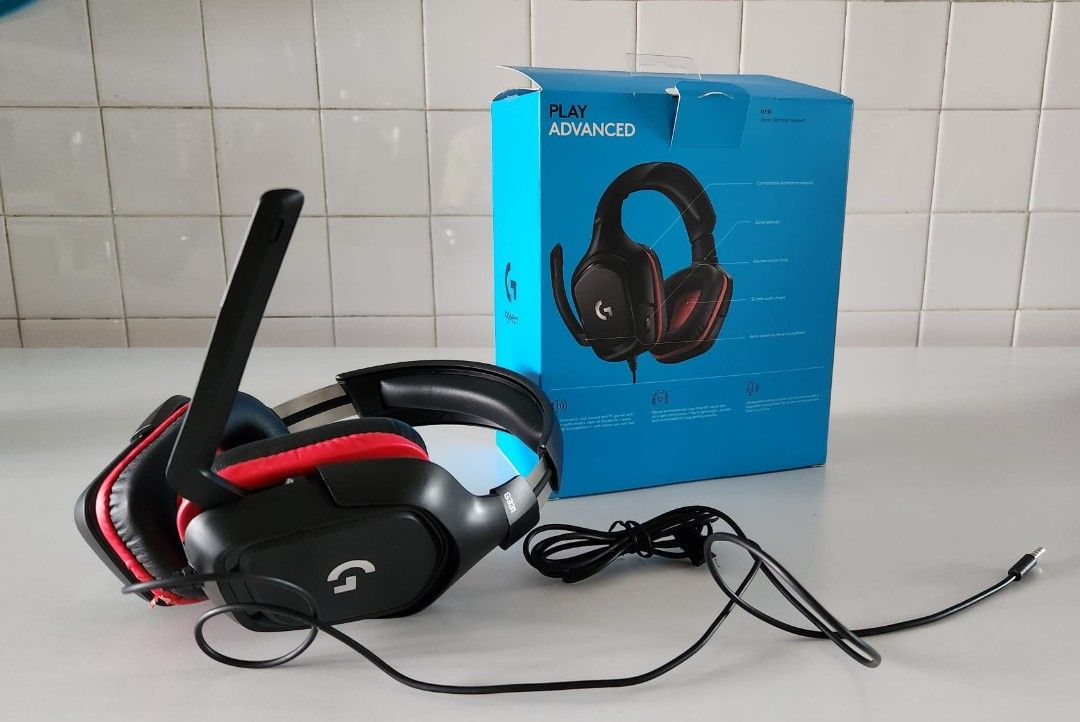 Logitech G331 Wired Gaming Headset - Black/Red65561623837314111