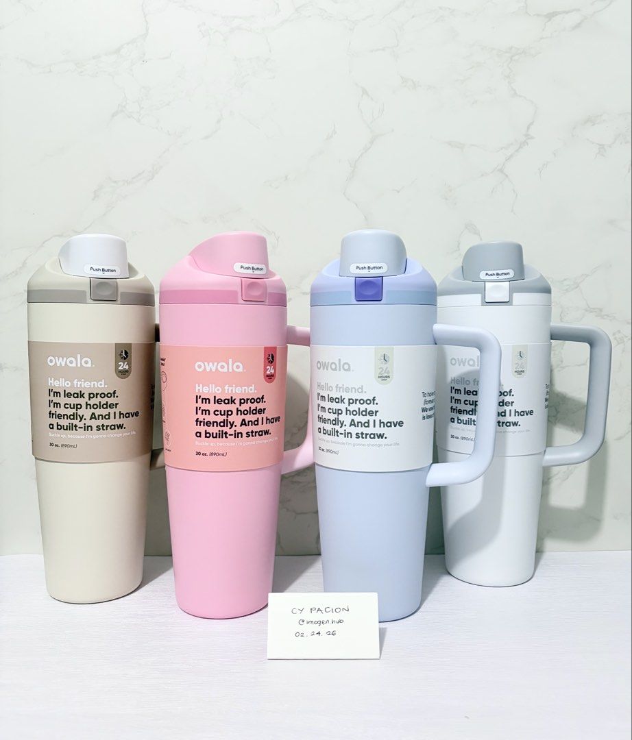 Owala 30oz Tumbler with side grip (Category: Water Bottles & Tumblers) located in Pasig City. Submitted by imogen.hub (Listing ID 1422569844, Image 1). Description: .