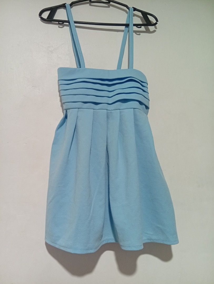 Pink and Blue Pleated Strap Dress (Category: Dresses) located in Manila. Submitted by kaye18bee (Listing ID 1423290469, Image 2). Description: - Pleated bodice - Adjustable straps - Available colors: Pink & Blue - Flared skirt - Flattering silhouette - Perfect for casual or dressy wear - Versatile wardrobe piece.