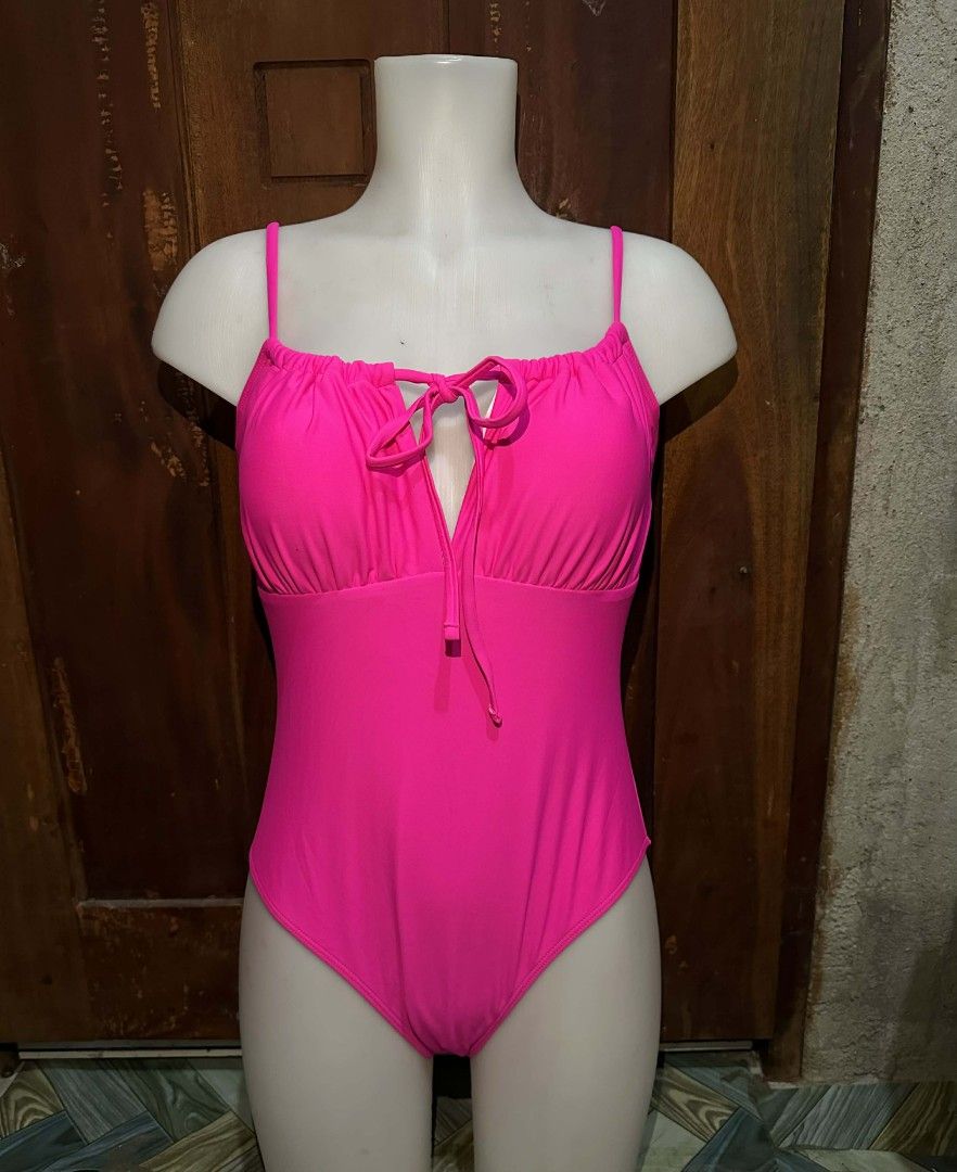 Pink One-Piece Swimsuit/Bikini (Category: Bikinis & Swimsuits) located in San Fernando. Submitted by peclutters (Listing ID 1423349106, Image 2). Description: - pink one-piece swimsuit - Adjustable spaghetti straps - Flattering cut - Ideal for beach or pool payment via gcash j&t, jrs courier.