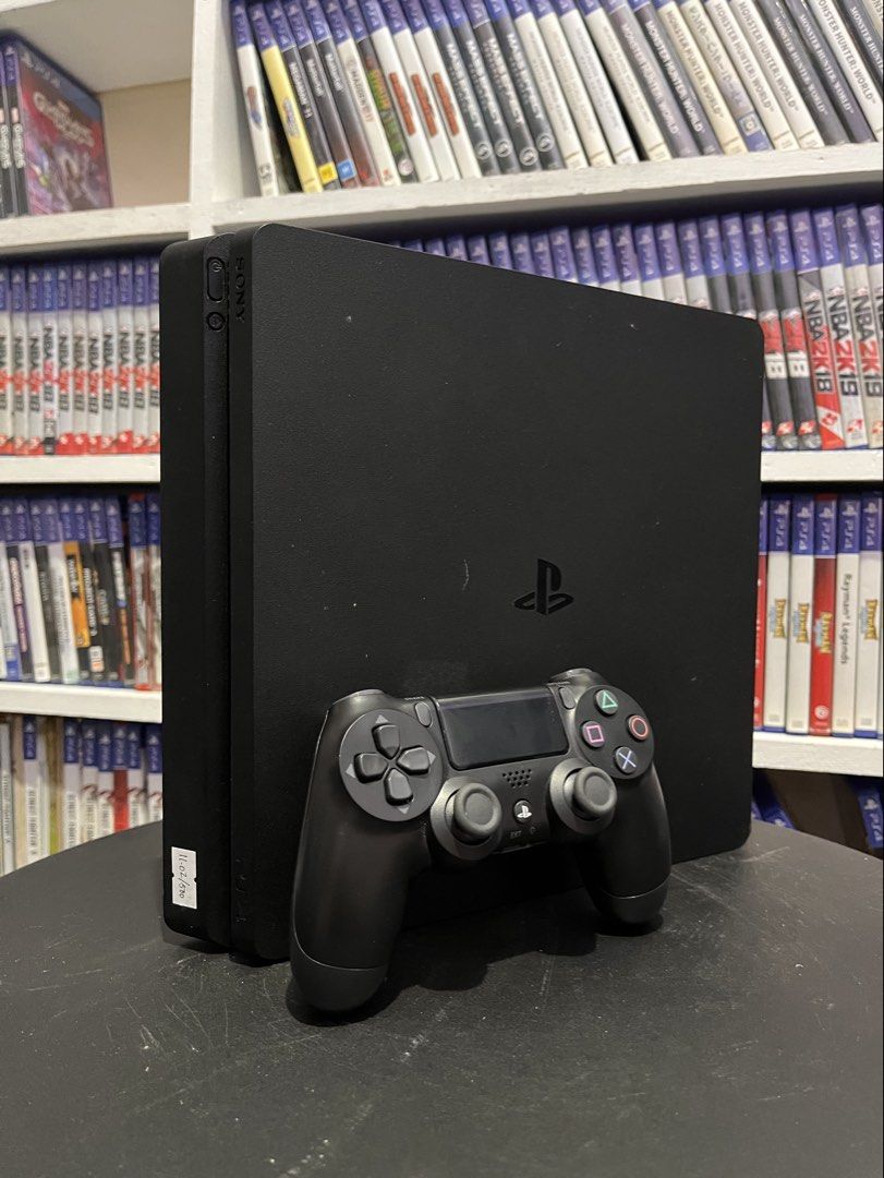 PS4 SLIM (complete) (Category: PlayStation) located in Manila. Submitted by 828gamingphmnl (Listing ID 1422243220, Image 1). Description: 🎮 PS4 SLIM - used, pre owned, no issues Inclusions: - PS4 Console - 1x Dualshock4 Controller - 1x Power cable - 1x HDMI cable - 1x USB cable P5,999 - PS4 Slim 500GB (no games) P6,499 - PS4 Slim 1TB (no games) P999 - additional controller Physical store @ Sampaloc, Manila 1 month replacement warranty MOP - COD,