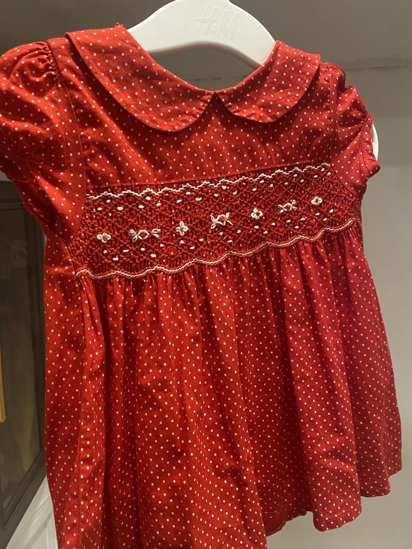Red Polka Dot Smocked Dress (Category: Babies & Kids Fashion) located in Quezon City. Submitted by calisells (Listing ID 1423293488, Image 1). Description: .