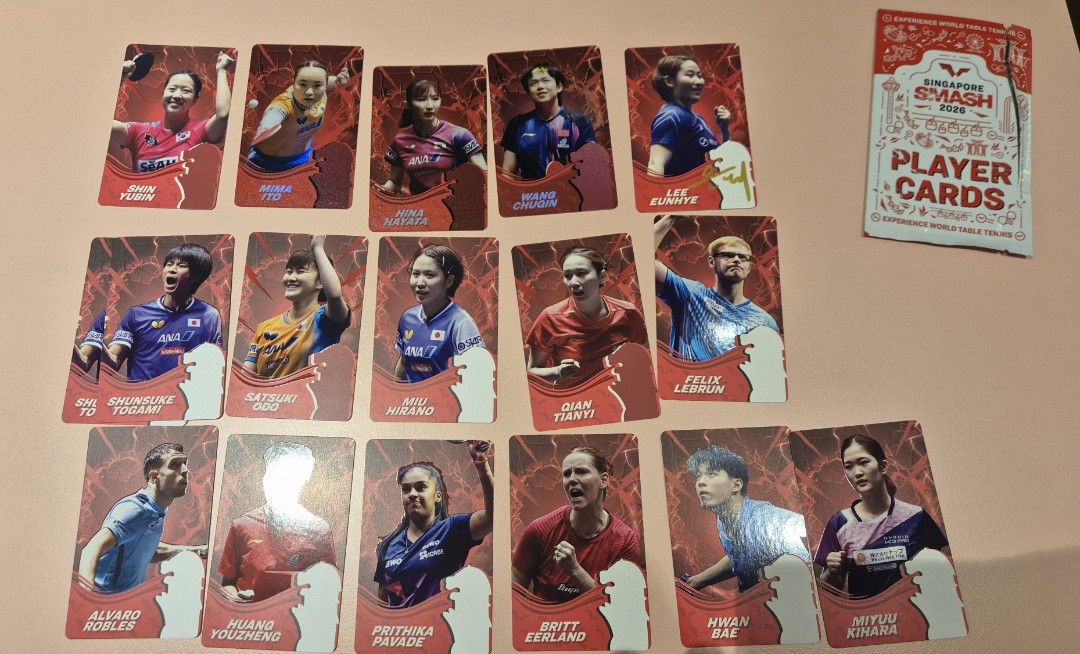 Player Cards Collection Singapore Smash 2026 Player Cards, Hobbies & Toys, Toys & Games on ...