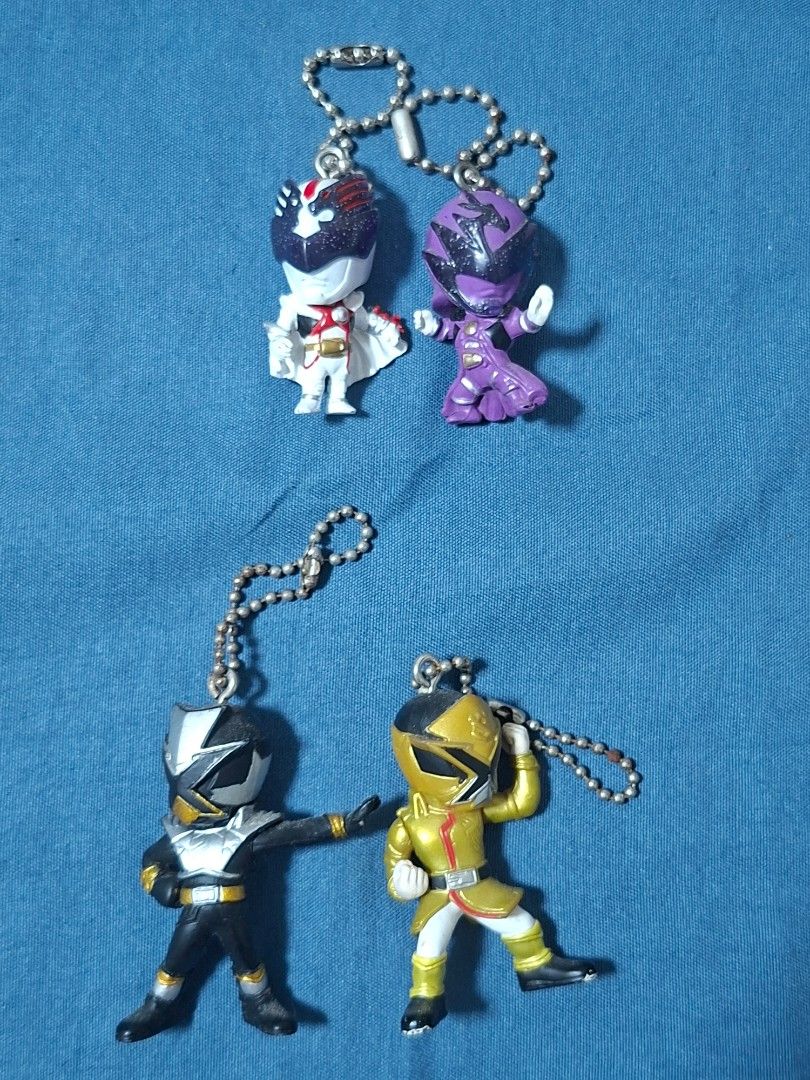 Super Sentai Keychains (Category: Character Goods) located in San Fernando. Submitted by silverforest-63a2 (Listing ID 1423418444, Image 1). Description: 65php for each Kyuranger 75php for each Lupinranger/Patranger 250php only for All Includes: -Uchu Sentai Kyuranger: -ShishiRed Orion (White) -RyuuCommander (Violet) -Kaizou Sentai Lupinranger: -Lupin X (Black) -Keisatsu Sentai Patranger: -Patran X (Gold) Don't hesitate to ask for more photos Mod