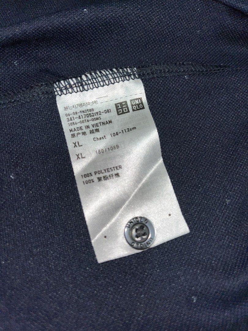 Uniqlo Polo Shirt (Category: Tshirts & Polo Shirts ) located in Taguig. Submitted by vnce. (Listing ID 1423360078, Image 2). Description: Rfs: Decluttering Details are in the photos. AOP (All-Over Print) Size XL, fits M to L Colors may vary due to lighting. (Navy Blue) MOP: Maya & BPI +sf Negotiable Dimes: - Width - 23 - Length - 28.5 - Sleeve - 8.5.