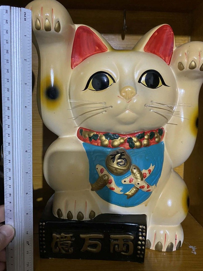 Vintage Ceramic Maneki Neko Lucky Cat (Category: Vintage Collectibles) located in Caloocan City. Submitted by MovesLikeJeager (Listing ID 1423266509, Image 2). Description: Selling Vintage Neko ceramic figurines from japan White and black Black neko with minimal issues (see photos) 4k each 2 for 7500 Pm if interested.
