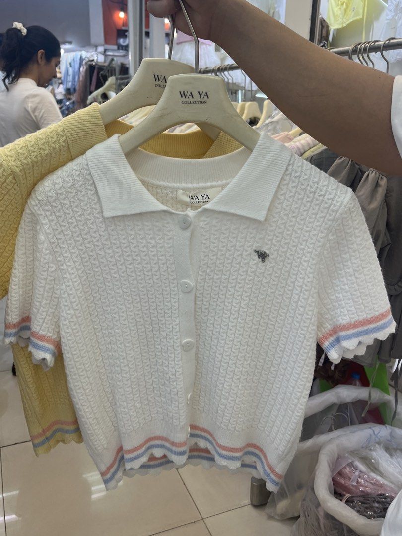 WA YA White Knit Top (Category: Blouses) located in Angeles City. Submitted by emflores (Listing ID 1423414627, Image 2). Description: Bought in Bagkok.