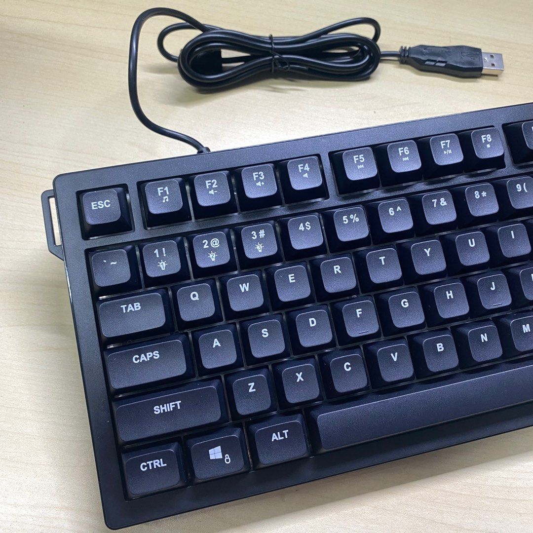 Ajazz AF82 Membrane Keyboard (Category: Computer Keyboard) located in Manila. Submitted by meywimitagen (Listing ID 1423585353, Image 2). Description: NOT A MECHANICAL KEYBOARD!!! Ajazz X Nacodex Membrane Keyboard - brand new / inopen lang to test - wired only connection - low profile - white led light only - 75% layout - NO issues at all / all keys working.